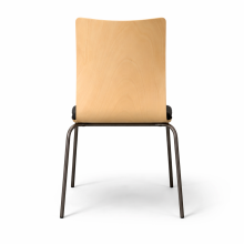 Drevená jedálenská stolička s čalúneným sedadlom, EATSEAT ICH SHELL WOOD