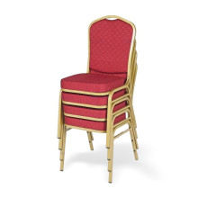 Stolička so zlatým rámom a červeným poťahom, HALLSEAT MX SMOOTH GD/RD