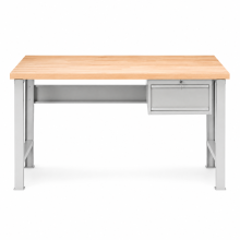  Pracovný stôl s 1 závesnou zásuvkou a pevnými nohami, 1500 mm, MODULBENCH GE 1500 D1