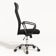 OFFISEAT AN TEN NET BK/CH | Kancelárske kreslo so sieťovou opierkou a s podrúčkami