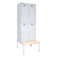 LOCKER M 2/4 400 s doplnenou zabudovanou lavičkou