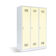 3-dverová šatníková skriňa s prepážkou, LOCKER H 3 BW