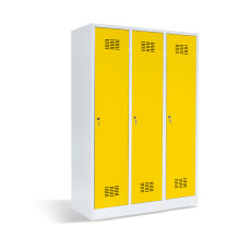 3-dverová šatníková skriňa s prepážkou, LOCKER H 3 BW