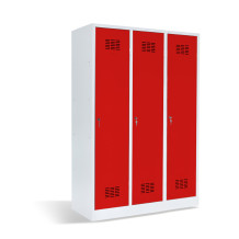 3-dverová šatníková skriňa s prepážkou, LOCKER H 3 BW