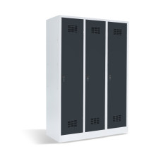 3-dverová šatníková skriňa s prepážkou, LOCKER H 3 BW