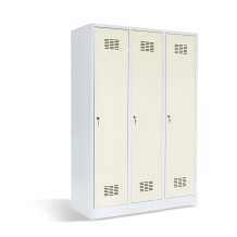 3-dverová šatníková skriňa s prepážkou, LOCKER H 3 BW