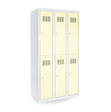 6-dverová šatníková skriňa s krátkymi dverami, LOCKER H 3/6
