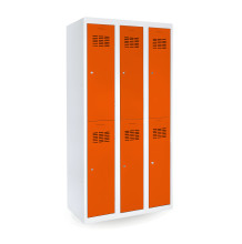 6-dverová šatníková skriňa s krátkymi dverami, LOCKER H 3/6