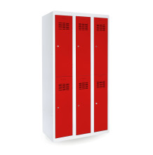 6-dverová šatníková skriňa s krátkymi dverami, LOCKER H 3/6