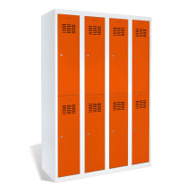 8-dverová šatníková skriňa s krátkymi dverami, LOCKER H 4/8