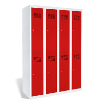 8-dverová šatníková skriňa s krátkymi dverami, LOCKER H 4/8