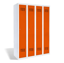 4-dverová šatníková skriňa s dlhými dverami, LOCKER H 4