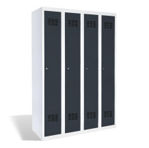4-dverová šatníková skriňa s dlhými dverami, LOCKER H 4