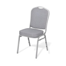 Stolička so strieborným rámom a svetlosivým poťahom, HALLSEAT MX SMOOTH SR/LIGHT GY