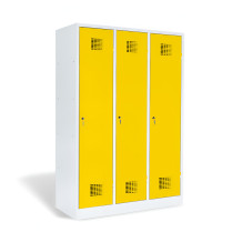 3-dverová šatníková skriňa s prepážkou, LOCKER M 3 BW