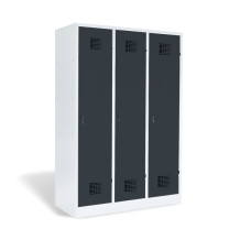 3-dverová šatníková skriňa s prepážkou, LOCKER M 3 BW