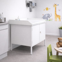 Prebaľovací stolík s uzamykateľnou skrinkou, HOPITAL CHANGING TABLE ZR LOCK, ilustračná foto