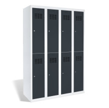 8-dverová šatníková skriňa s krátkymi dverami, LOCKER H 4/8