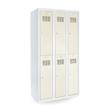 6-dverová šatníková skriňa s krátkymi dverami, LOCKER H 3/6