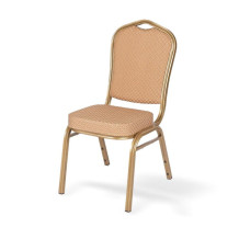 Stoličky so starozlatým rámom a poťahom v karamelovej farbe, HALLSEAT MX STRONG OGD/BN