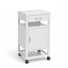Pojazdný kovový nočný stolík, BEDSIDE CAB H WE