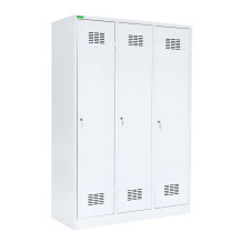 3-dverová šatníková skriňa s prepážkou, LOCKER H 3 BW