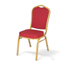 Stolička so zlatým rámom a červeným poťahom, HALLSEAT MX STRONG GD/RD