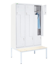 LOCKER H Z6 400 | 6-dverová šatníková skriňa so Z-kovými dverami so šírkou 400 mm