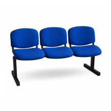 WAITBENCH TAPE 3 BK/BE | 3-miestna lavica do čakárne s čalúnením