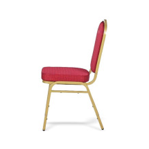 Stolička so zlatým rámom a červeným poťahom, HALLSEAT MX SMOOTH GD/RD