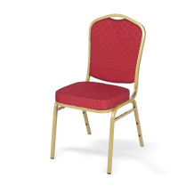 Stolička so zlatým rámom a červeným poťahom, HALLSEAT MX SMOOTH GD/RD