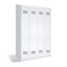 LOCKER H 4 BWM TOP SHELF - 4-dverová šatníková skriňa s prepážkou a zabudovanou šikmou strieškou