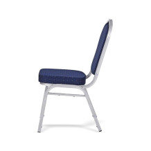Stolička so strieborným rámom a modrým poťahom, HALLSEAT MX STRONG SR/BE
