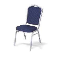 Stolička so strieborným rámom a modrým poťahom, HALLSEAT MX STRONG SR/BE