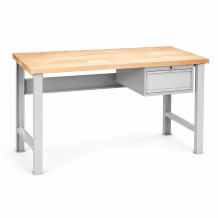  Pracovný stôl s 1 závesnou zásuvkou a pevnými nohami, 1500 mm, MODULBENCH GE 1500 D1