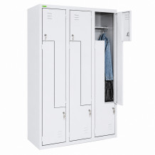 6-dverová šatníková skriňa so Z-kovými dverami so šírkou 400 mm, LOCKER H Z6 400