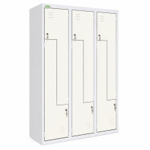 6-dverová šatníková skriňa so Z-kovými dverami so šírkou 400 mm - RAL 9010
