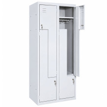 4-dverová šatníková skriňa so Z-kovými dverami, LOCKER H Z4 400 1850/800/500 GY