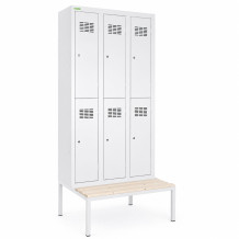 6-dverová šatníková skriňa s krátkymi dverami, LOCKER H 3/6