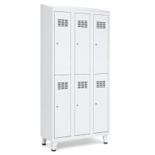 6-dverová šatníková skriňa s krátkymi dverami, LOCKER H 3/6