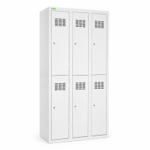 6-dverová šatníková skriňa s krátkymi dverami, LOCKER H 3/6
