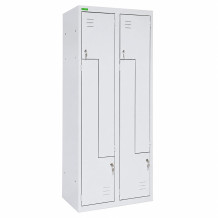 4-dverová šatníková skriňa so Z-kovými dverami, LOCKER H Z4 400 1850/800/500 GY