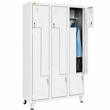 6-dverová šatníková skriňa so Z-kovými dverami so šírkou 400 mm, LOCKER H Z6 400