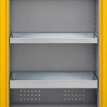 CHEMICAB GE TUB 380/80 - Pozinkovaná vanička do chemickej skrine, hĺbka 380, vysoká