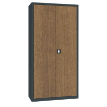 Kancelárska skrinka s drevenou dyhou na dverách, DOCUCAB WOOD M 1990/1000/435 7016/WALNUT 