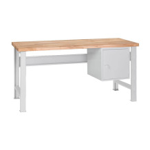MODULBENCH GE 1500 C1 UD | Pracovný stôl so závesnou skrinkou a nastaviteľnými nohami, 1500 mm