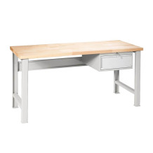 MODULBENCH GE 1500 D1 | Pracovný stôl s 1 závesnou zásuvkou a pevnými nohami, 1500 mm