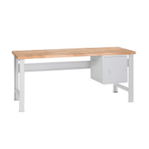 MODULBENCH GE 2000 C1| Pracovný stôl so závesnou skrinkou a pevnými nohami, 2000 mm
