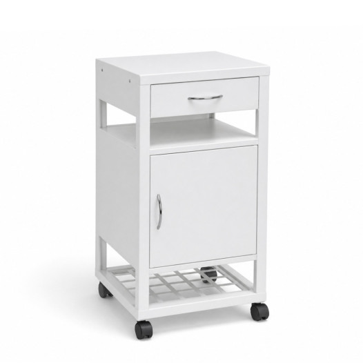 Pojazdný kovový nočný stolík, BEDSIDE CAB H WE