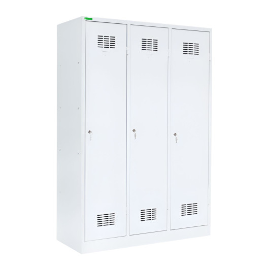 3-dverová šatníková skriňa s prepážkou, LOCKER H 3 BW